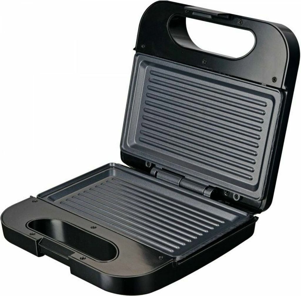 Grunkel - Sandwichmaker con Grill für 2 Sandwiches. Rutschfeste und antihaftbeschichtete Oberfläche de 750W de Leistung und cool touch (Edelstahl).
