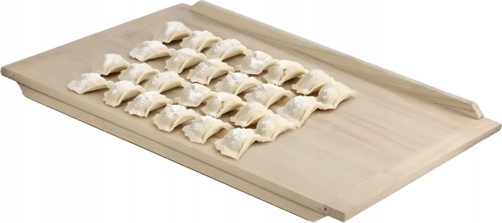 Tavola per pasta KADAX, tavola da forno in legno di pioppo di alta qualità, tavola da pasticceria con barre di arresto, tavola da forno tradizionale per pasta, torte, fagottini (bifacciale, 60x80cm)