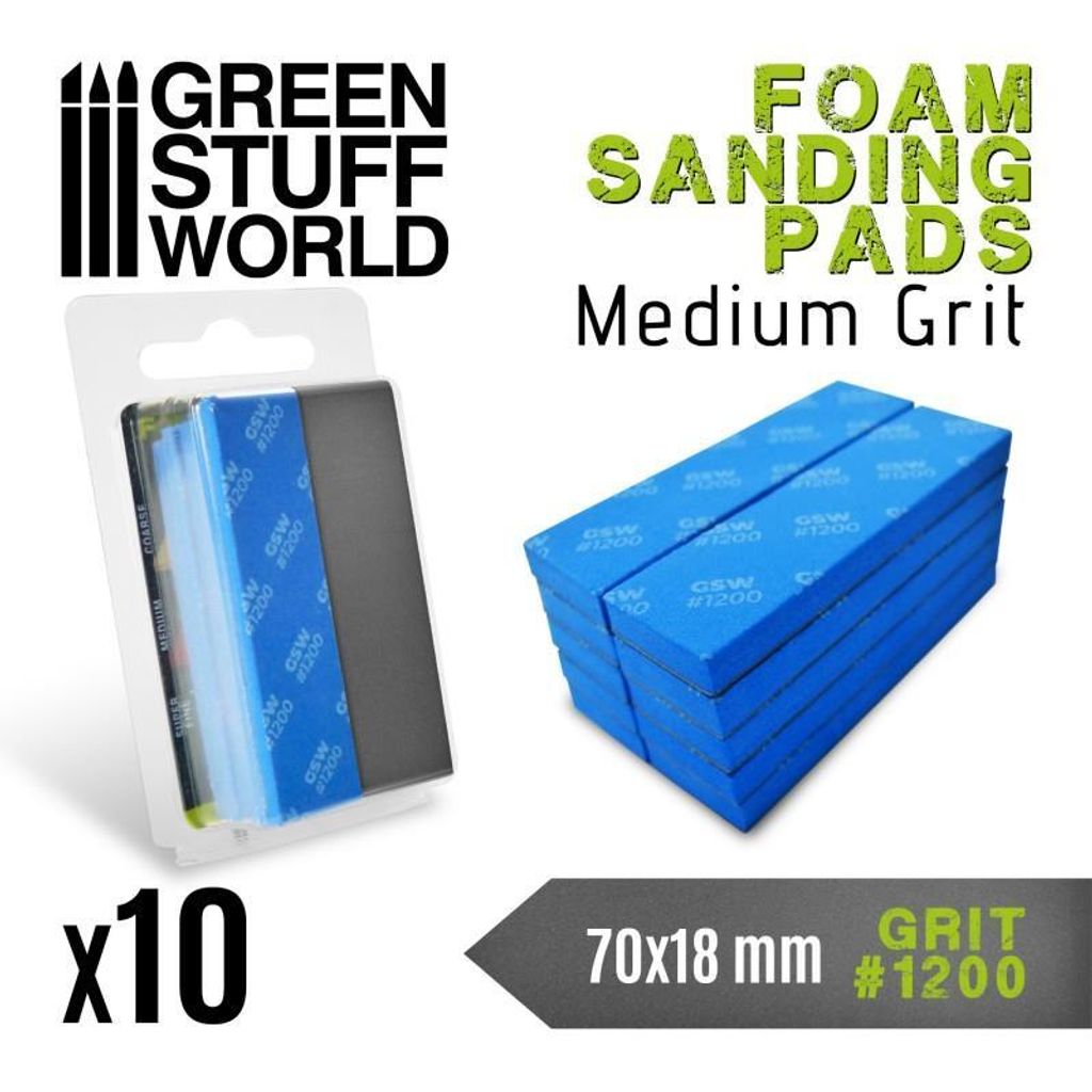 Green Stuff World GSW10773 - Foam Sanding Pads 1200 Grit - Neu