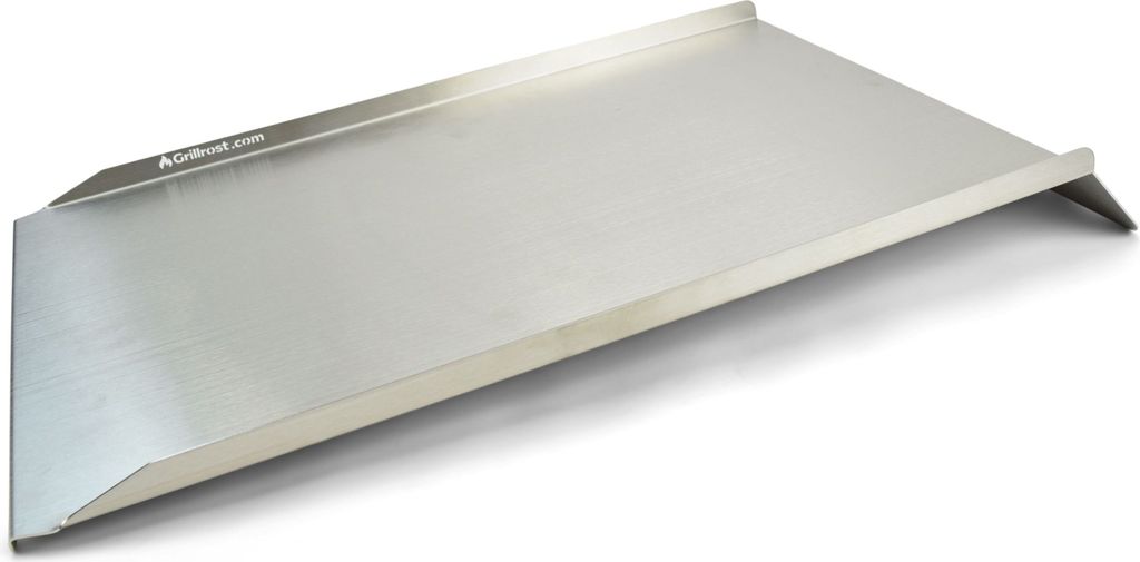 Fettablaufblech Universal aus Edelstahl - Passend für viele Pelletgrills und Pelletsmoker