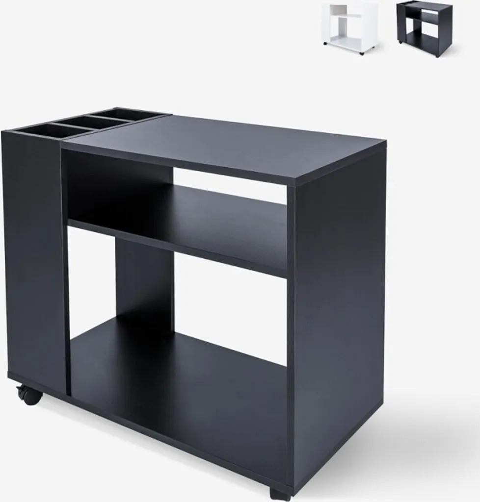 Petit meuble de bureau Wick sur roulettes pour dossier et rangement - 5