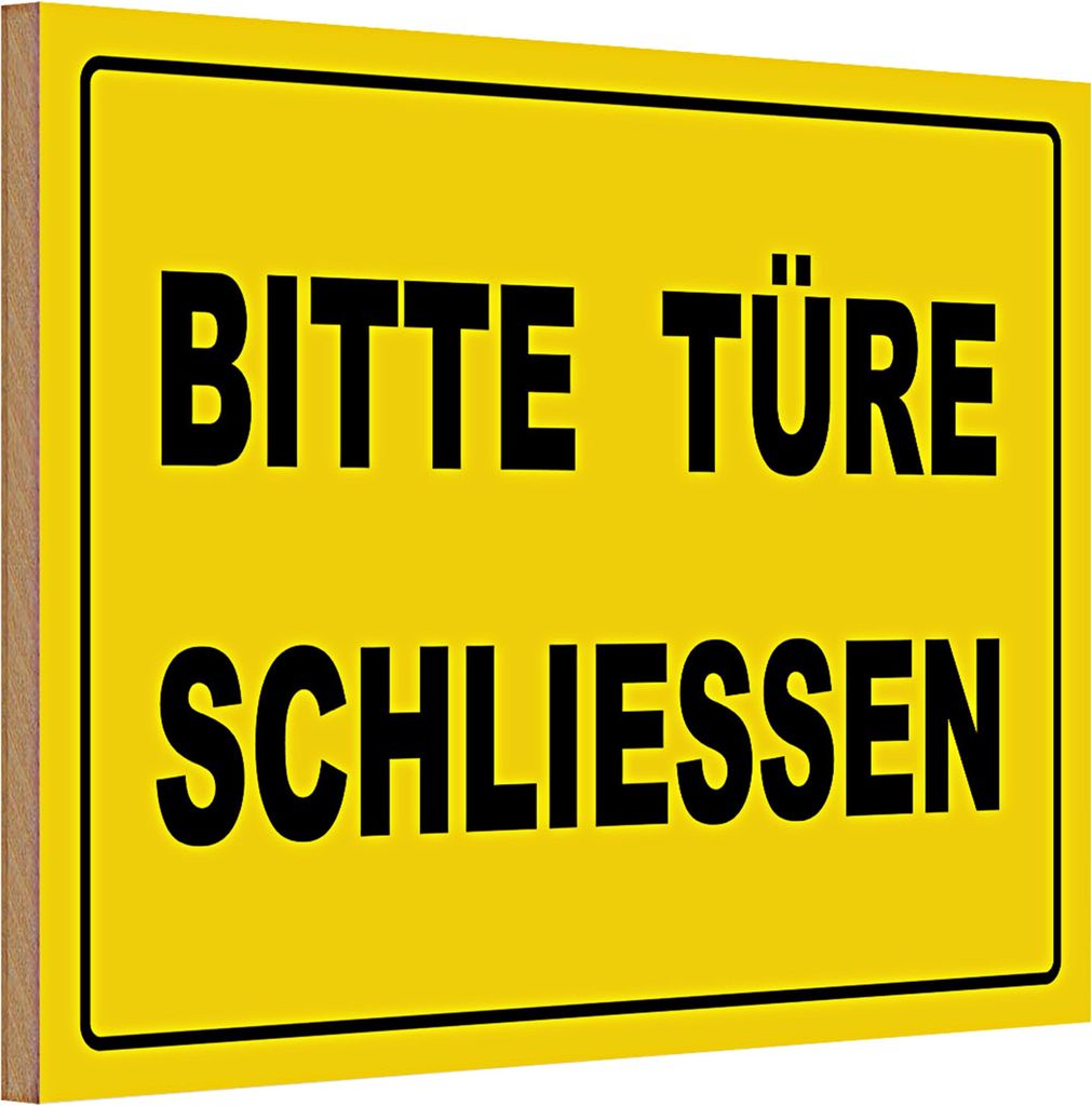 Holzschild Türschild 30x20cm Bitte Türe schließen