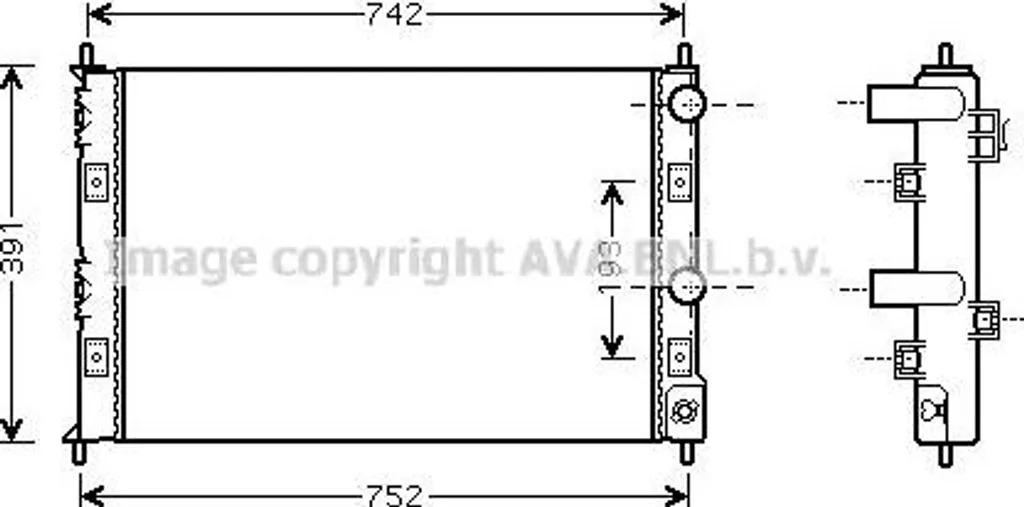 Évitez la surchauffe moteur : Radiateur AVA CRA2076 OE 5017619 Sebring