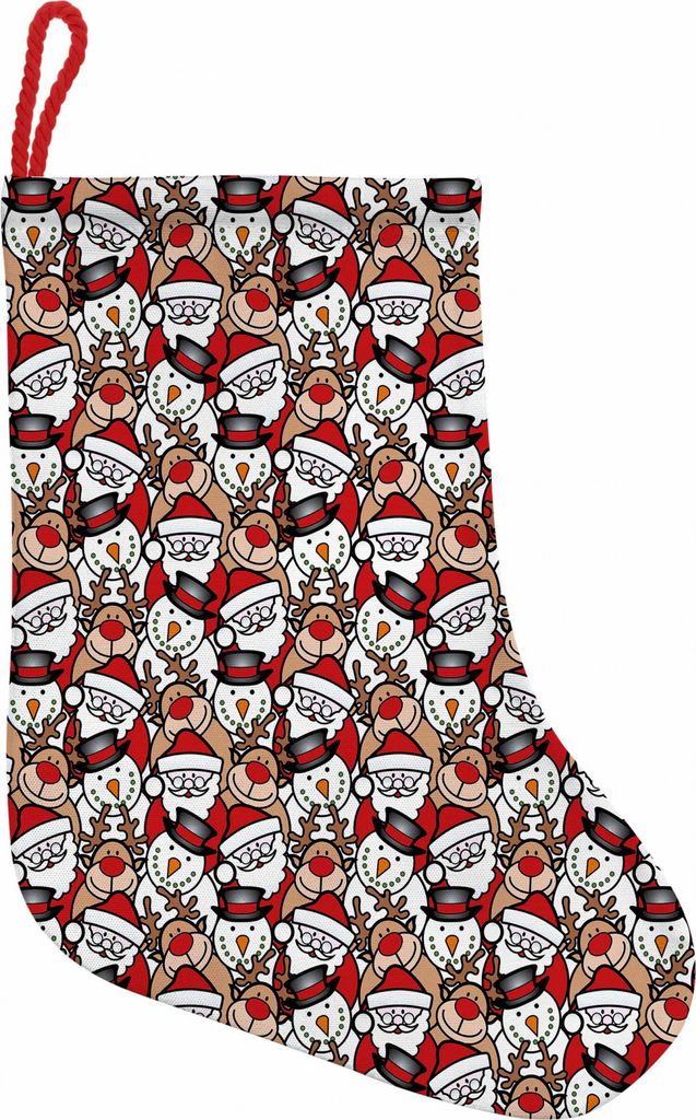 ABAKUHAUS Weihnachten Hängende Nikolausstiefel Weihnachtssocken, Schneemann-Ren-Kinder, Weihnachtsstrumpf zum Aufhängen, 35x50cm, Pale Brown Wei...