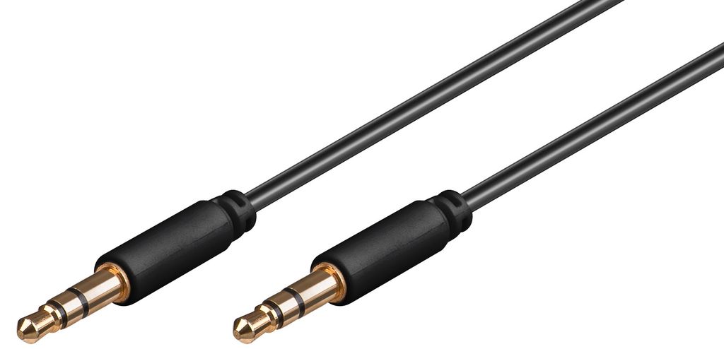 goobay AudioVerbindungskabel AUX 3,5 mm stereoslim CU Produktbild 