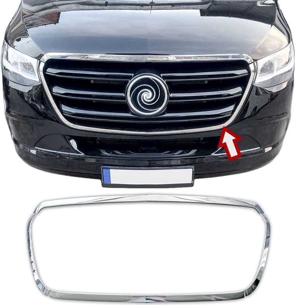 Listwy kratki ze stali nierdzewnej chrom do Mercedes Zdjęcie produktu 