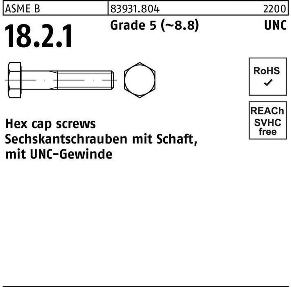 Reyher Hex cap screws 83931Grade 5 7/16 - 14 UNCx3 (50 Stück)