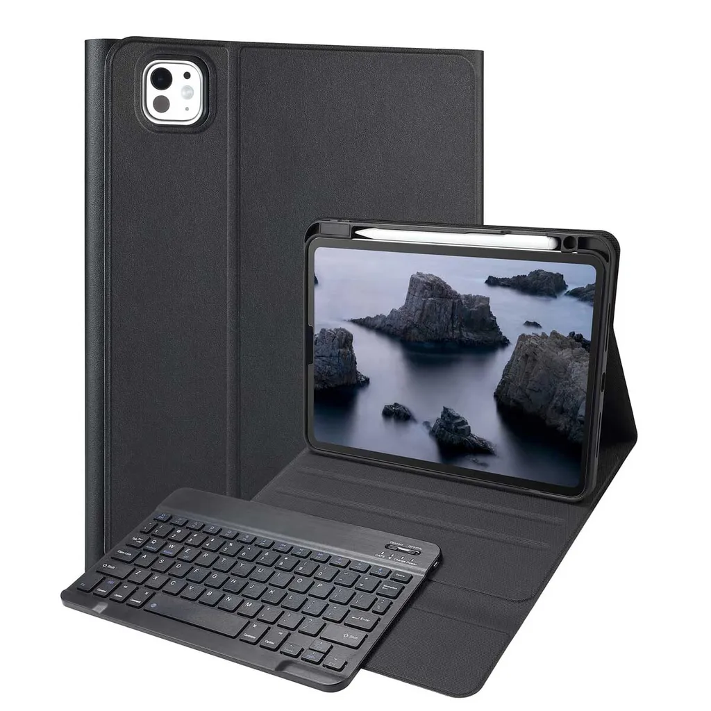 Tastiera Accezz iPad Pro 11 M4 2024 Bluetooth QWERTY | Flip Cover Nera