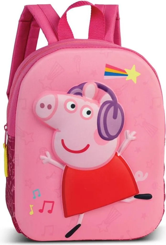 Sac à dos scolaire rose Peppa Pig - Idéal pour goûter et sorties d'école