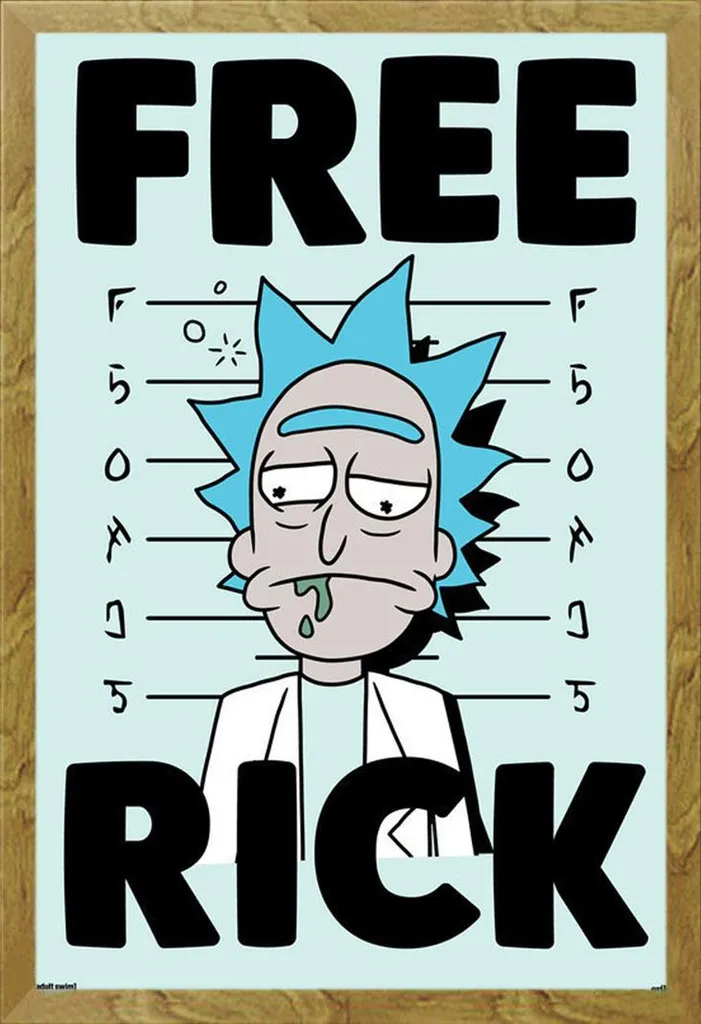 Poster Rick & Morty Rick Libero + Cornice Shinsuke Rovere 61x91.5cm