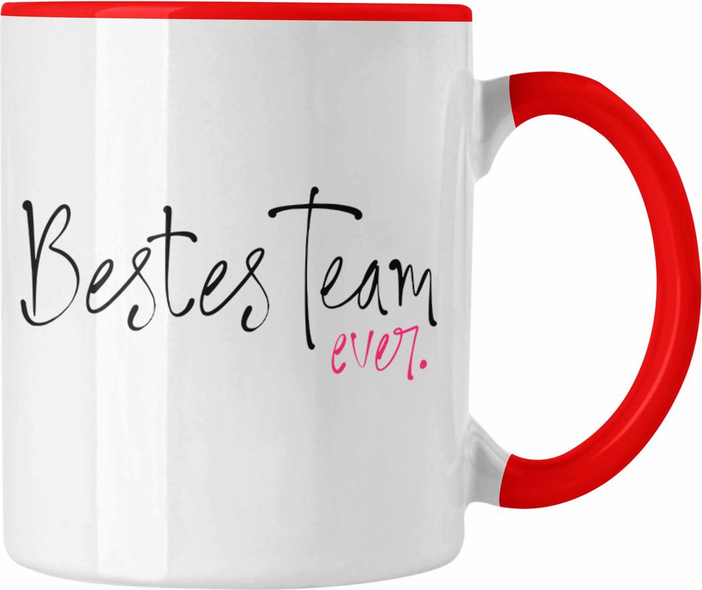 Trendation - Team Tasse als Geschenk - Bestes Team Ever Dankeschön (Rot)