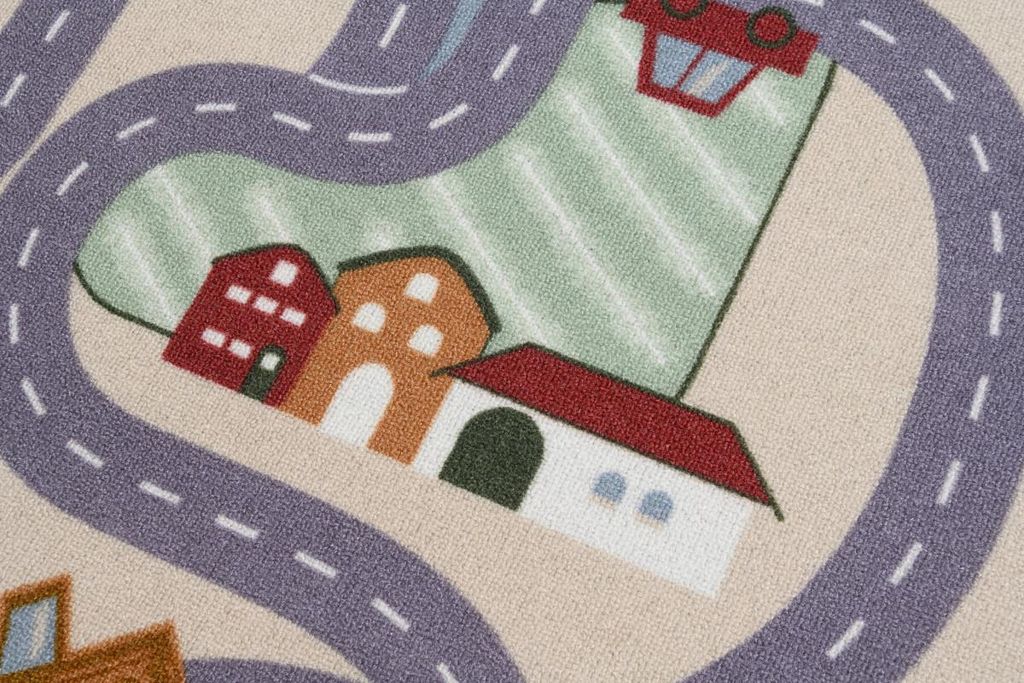 200x200 cm Kinderteppich Scanroad 39 quadratisch