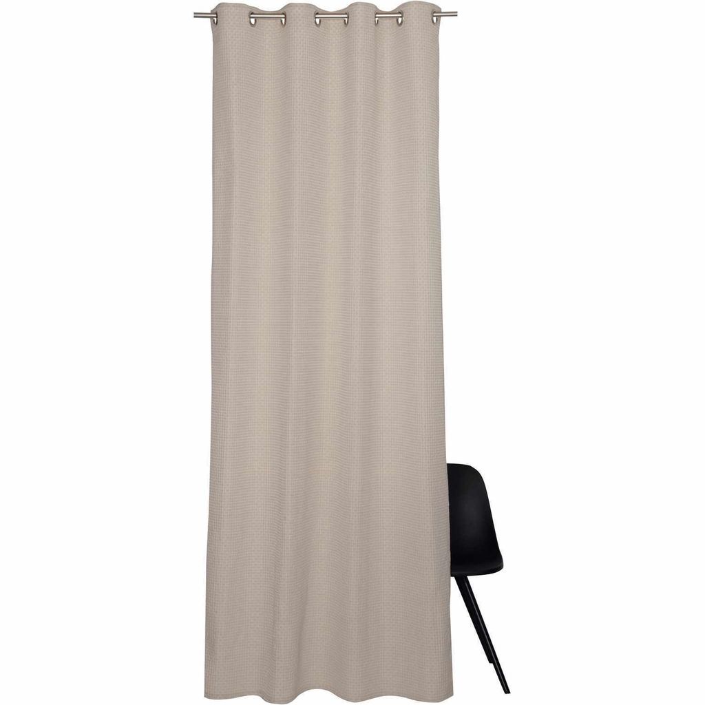 ESPRIT Blickdichter Ösenvorhang SQUARE Natur 140 x 250 cm