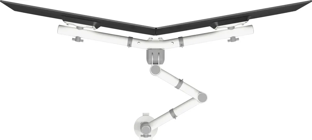 Support double écran de bureau Viewgo 48.130 blanc orientable VESA - 3