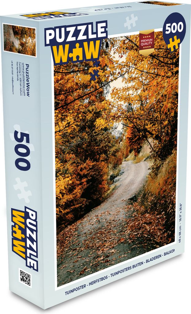 MuchoWow Puzzle 500 Teile Herbstwald - Weg - Laub - Ländlich - Denken - Spiel - Toy