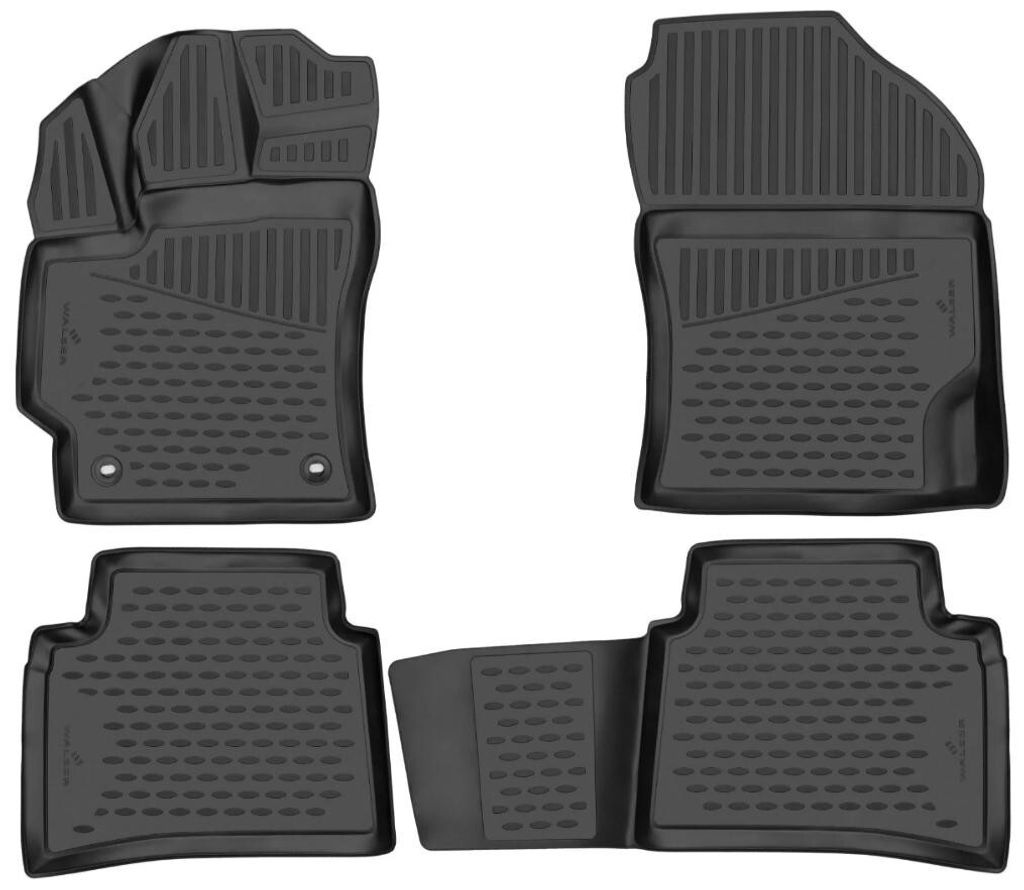 WALSER XTR Gummi Fussmatten Auto für Toyota Corolla (E21) 01/2019-Heute, 100% passgenaue Auto Fußmatten, robuste Universal Fußmatte Auto, Gummim...