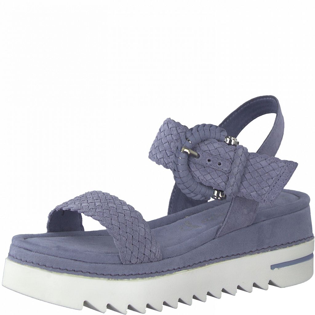 MARCO TOZZI Damen Pantolette Mit Keilabsatz - Elegante Ledersandale