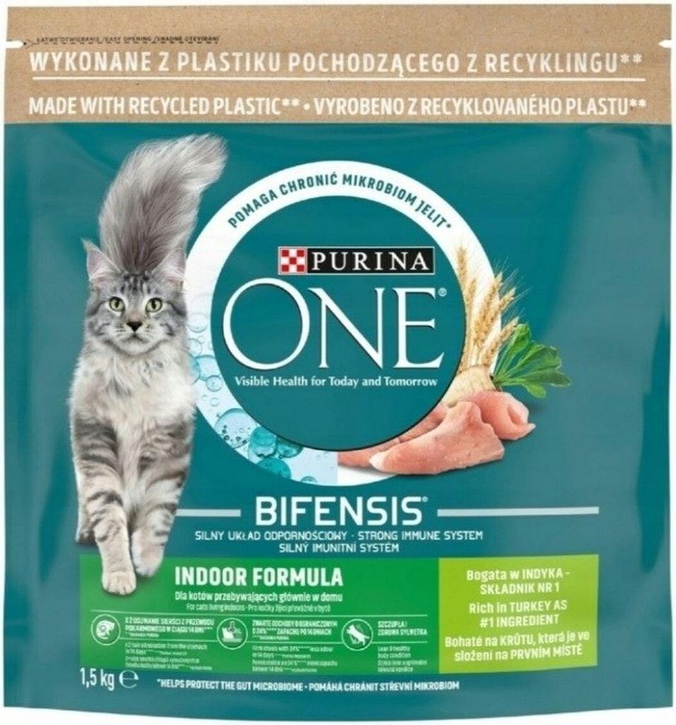 PURINA ONE Indoor Formula Katze Truthahn 3x1,5kg