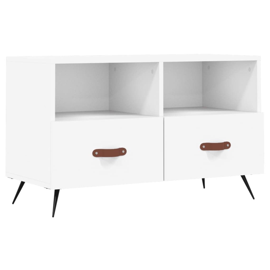 vidaXL TV skříňka bílá 80x36x50 cm Dřevěný materiál Obrázek produktu 