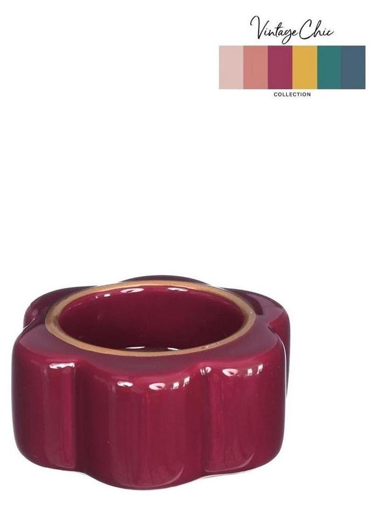 Ideen 4 Jahreszeiten Teelichthalter Pouff Kirsche ø7xh3,4cm