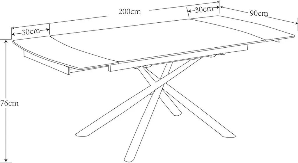CasaDolce GAVILA Table à manger extensible 140-200cm Blanc Effet Marbre - 11