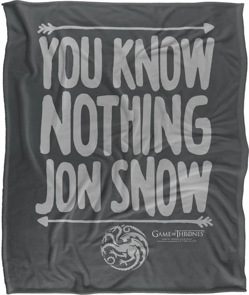 Couverture Game of Thrones You Know Nothing : Restez au chaud contre le froid