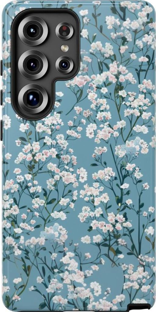 Zartes Schleierkraut-Blumenmuster – Hülle Kompatibel mit Samsung Galaxy S25 Ultra