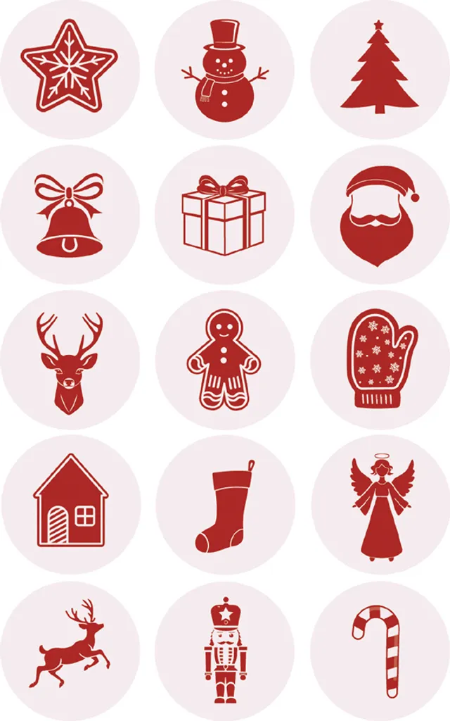 Stickers de Noël pour cartes de voeux et paquets cadeaux Avery