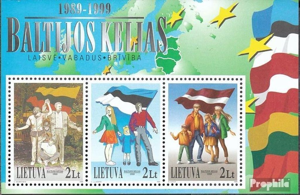 Briefmarken Litauen 1999 Mi Block17 (kompl.Ausg.) postfrisch Via Baltica
