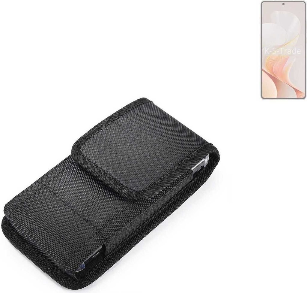 Holster Gürteltasche kompatibel mit Vivo S19 Holster Gürtel Tasche wasserabweisend Handy Hülle Schutz Hülle Outdoor schwarz K-S-Trade