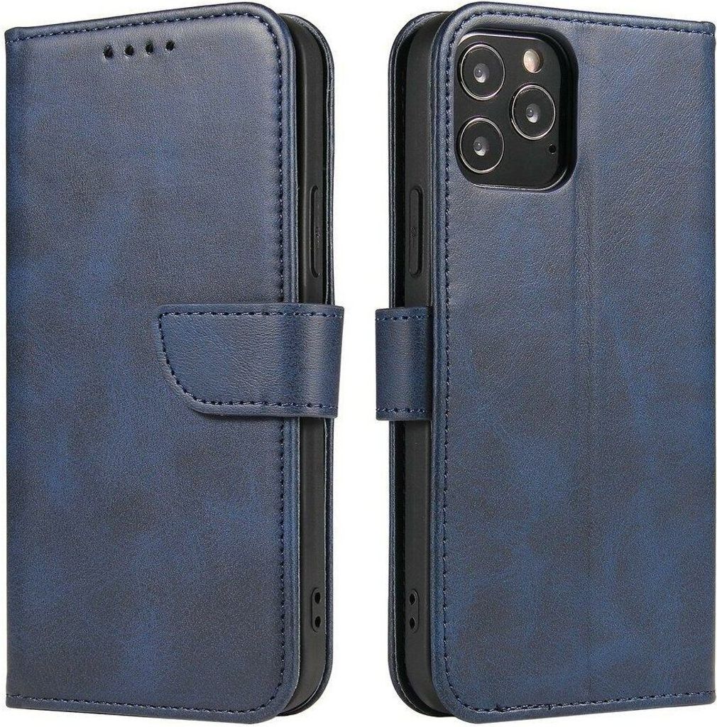 Premium Magnet Case Buch Tasche Schutzhülle aufklappbare Hülle Standfunktion Zubehör kompatibel mit Samsung Galaxy A14 5G Blau