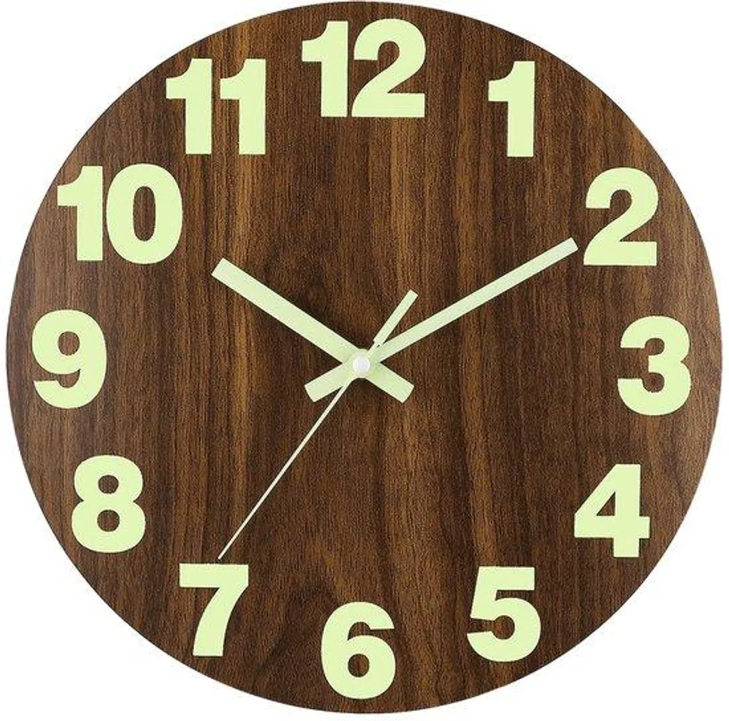 Horloge lumineuse bois 40 cm : fini le tic-tac et le noir complet