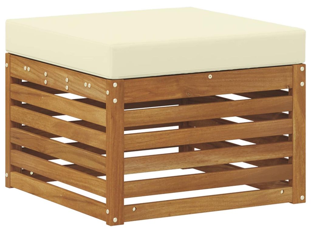 vidaXL Outdoor-Fußhocker Massivholz Akazie Natur