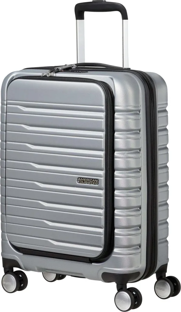 Trolley rigide Flashline Spinner 55 avec compartiment PC Frontloader gris
