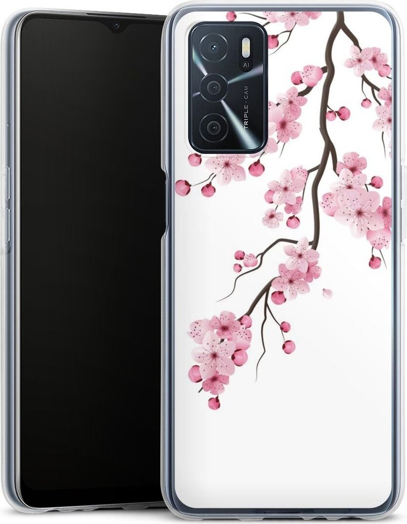 DeinDesign Handyhülle für Oppo A16 4G Silikon Hülle Case Smartphone Schutzhülle Asien Japan Kirschblüten