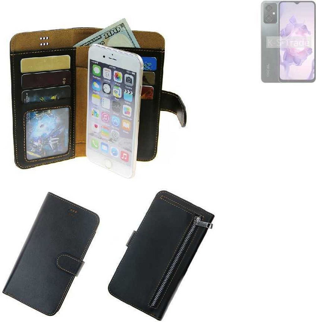 K-S-Trade Schutz Hülle kompatibel mit Blackview Oscal Tiger 10 Klapphülle Case Phone cover Slim Handytasche Handy Hülle schwarz aus Kunstleder (1
