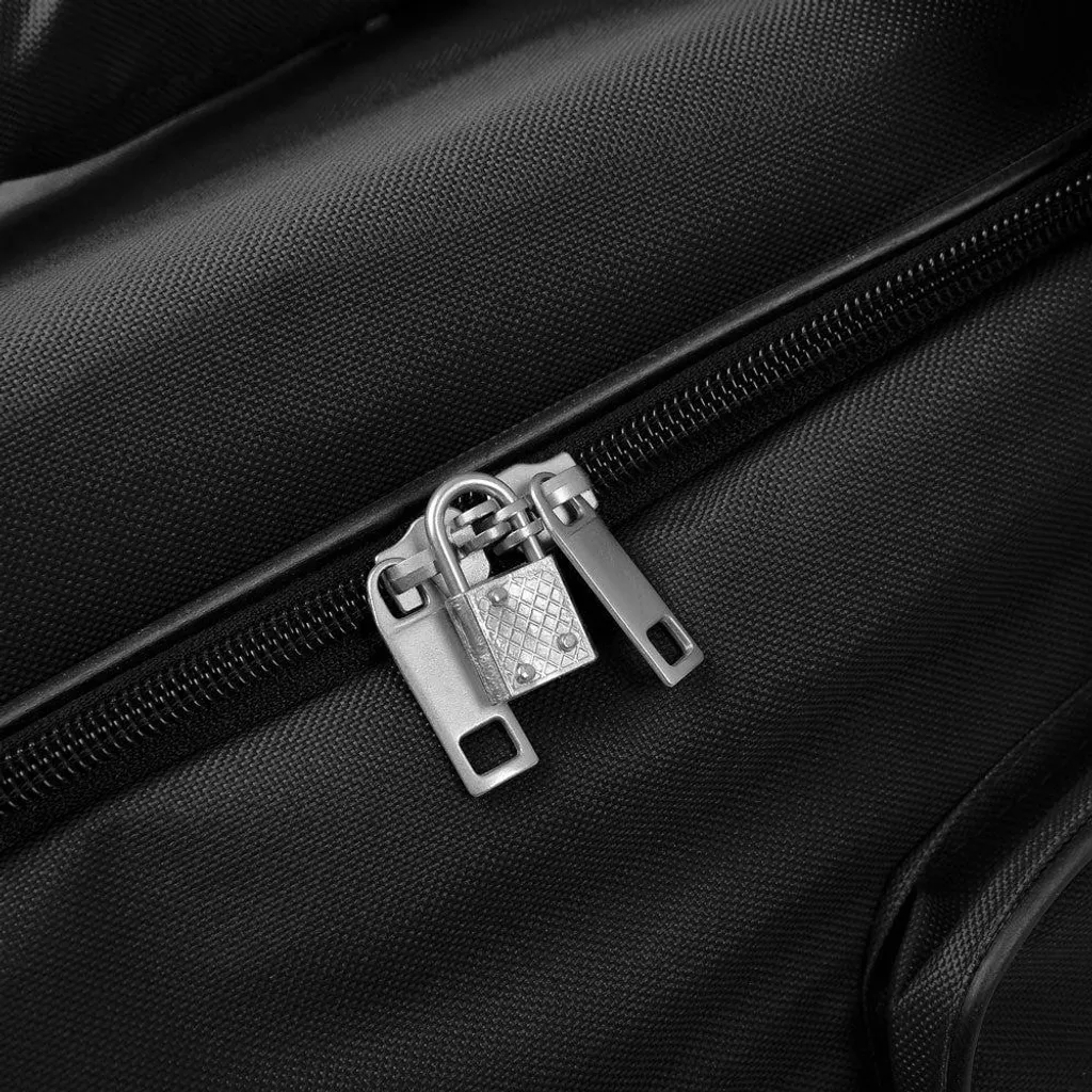 Sac de voyage à roulettes noir 100L avec poignée télescopique robuste