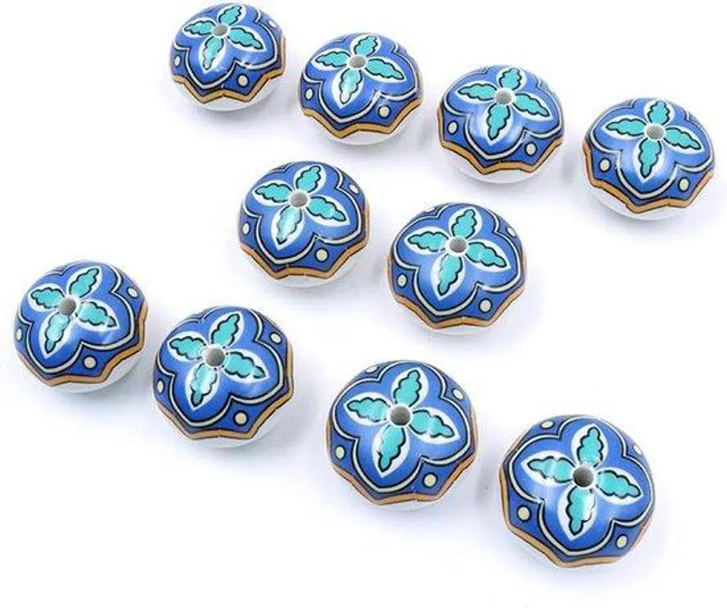 Poignées de Porte Design Moderne - Céramique Peinte à la Main - 10pcs