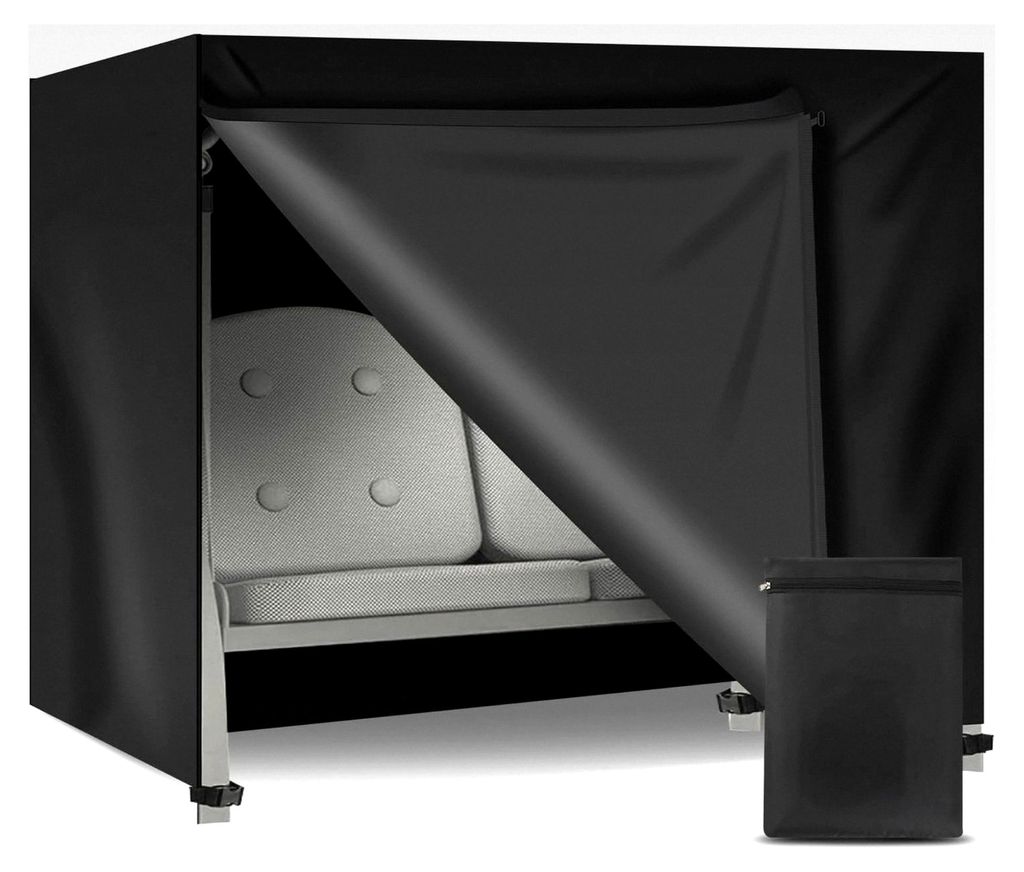 Schutzhülle für Hollywoodschaukel 3-4 Sitzer, Wasserdicht, Winddicht, Winterfest, UV-beständig, Reißfestes Oxford-Gewebe (210x150x150cm)