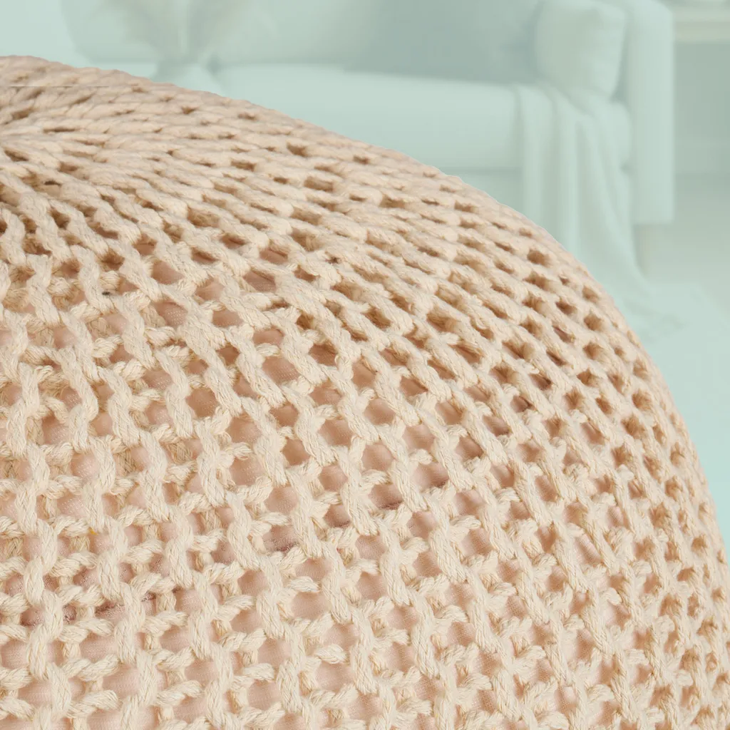 relaxdays Pouf in maglia - 5