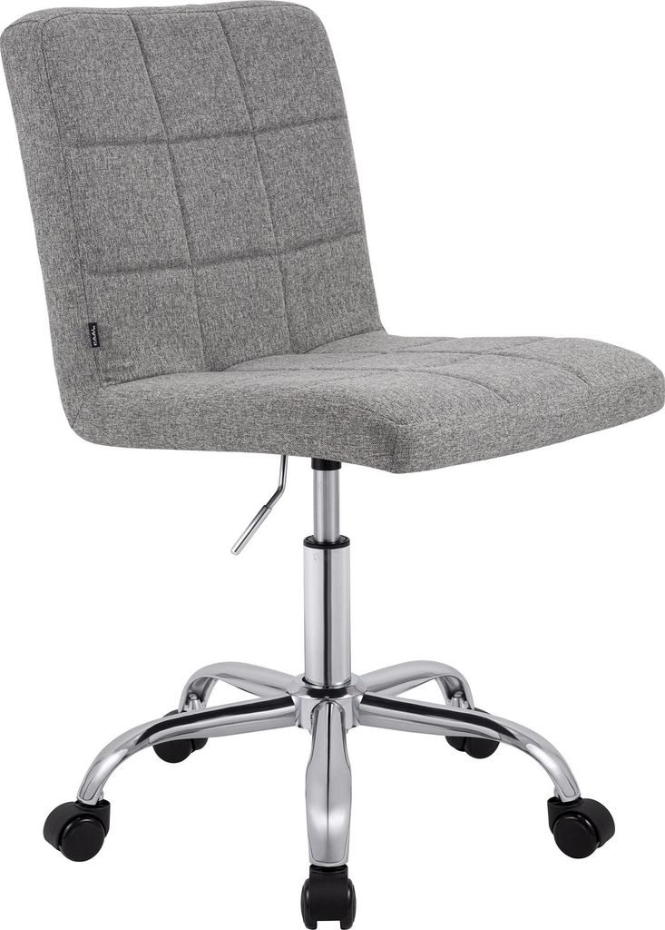 CLP Arbeitshocker Darfield höhenverstellbar und 360° drehbar bis 150 kg belastbar grau Material Stoff