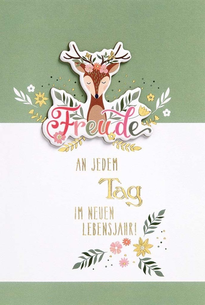 Geburtstag - FEELINGS COLLECTION Karte mit Umschlag plastikfrei