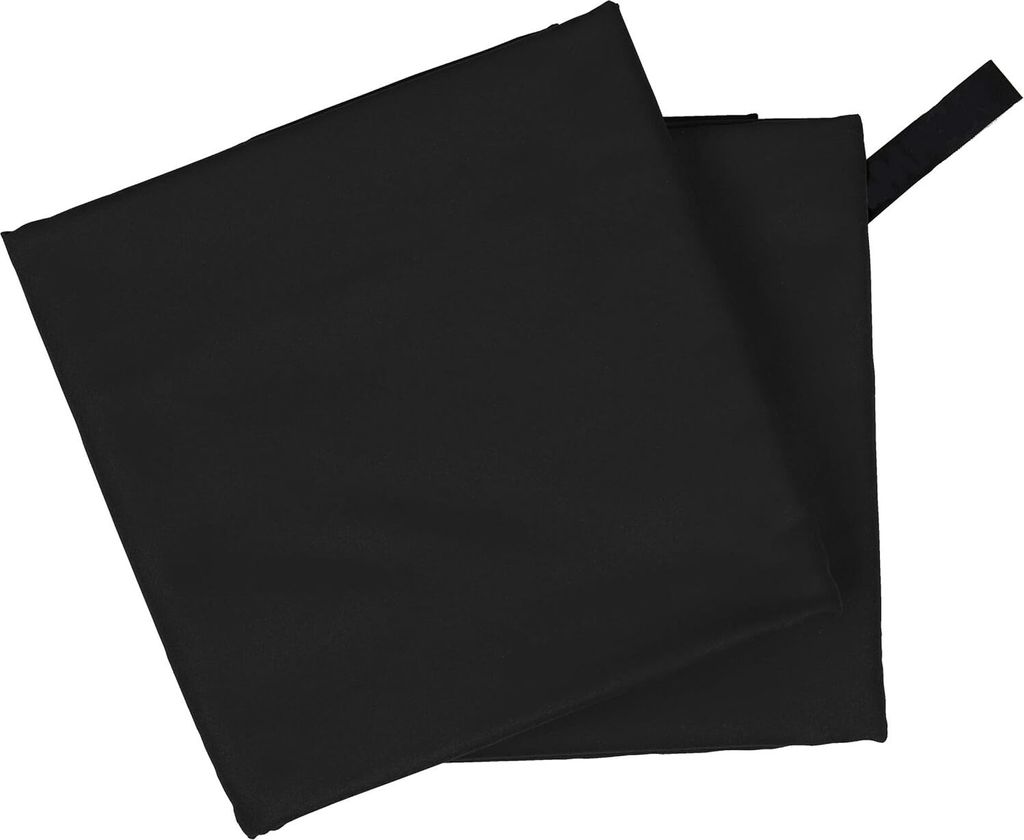 CampAir Mikrofaser Handtuch L Set 2 Stück - Outdoor, Sport, Reisehandtuch - 60 x 120 cm (Schwarz)