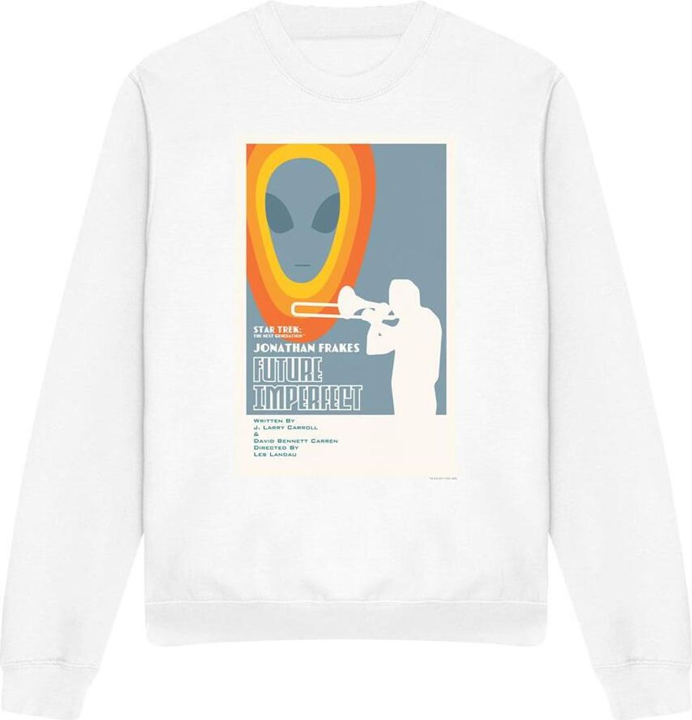 Star Trek - "The Next Generation Season 4 Episode 8" Sweatshirt für Herren/Damen Uni TV11831 (XXL) (Weiß)