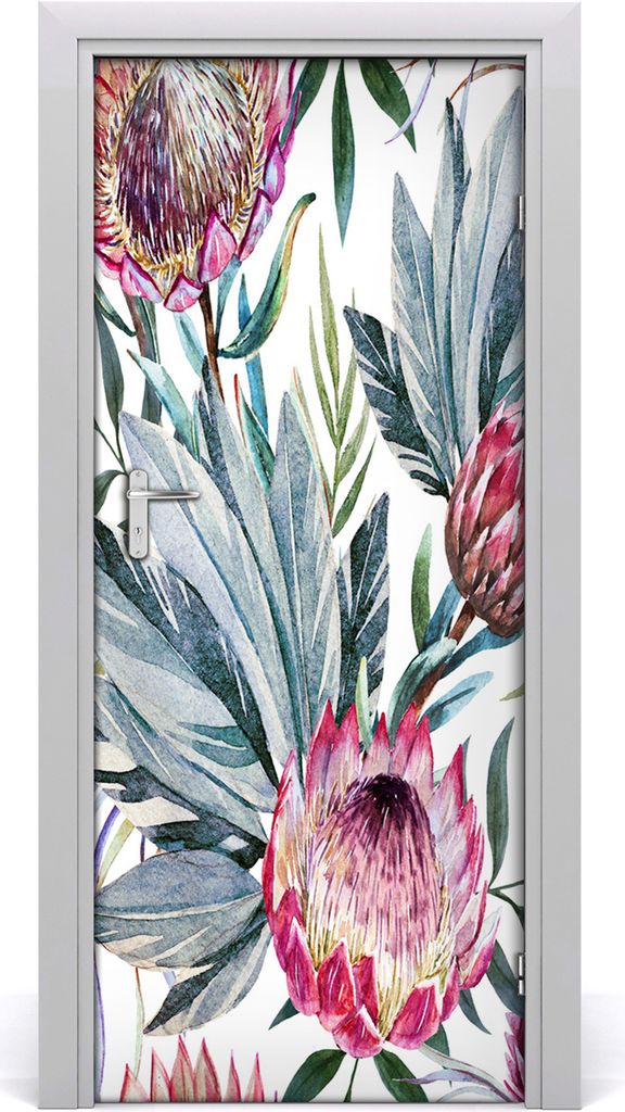 Tulup Türaufkleber 85x205 cm Dekorative Aufkleber Selbstklebend Wasserdichte Tapete Abnehmbar Schlafzimmer Wohnzimmer Wohnkultur - Protea Furnier ...