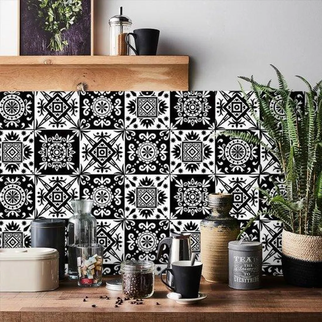 Stickers Muraux Marocains Imperméables en PVC pour Rénovation Facile
