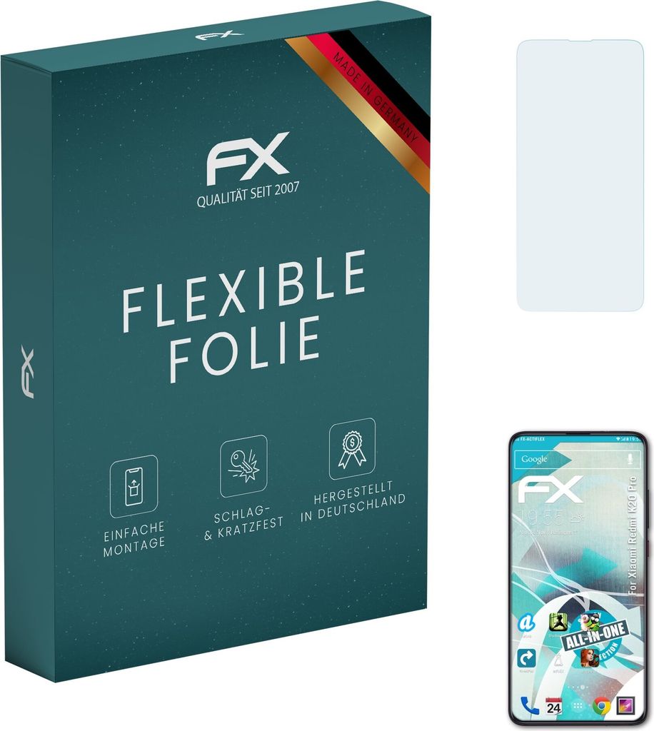 atFoliX FX-ActiFleX 3x Schutzfolie kompatibel mit Xiaomi Redmi K20 Pro Folie