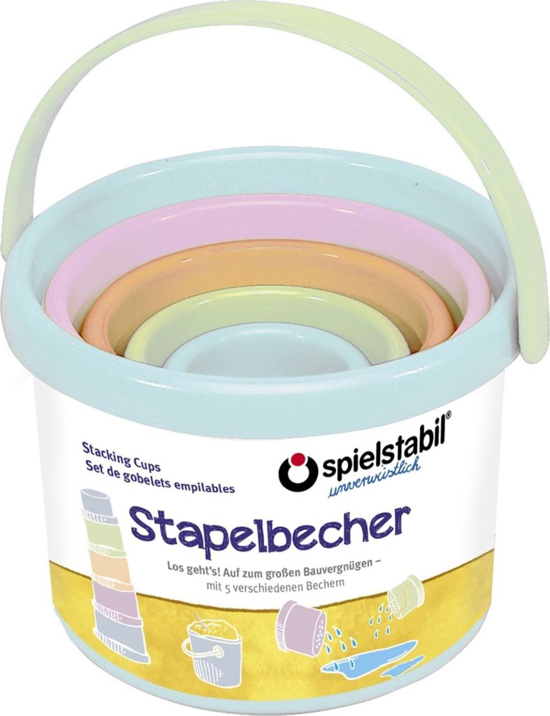 Spielstabil Stapelbecher-Set pastell 5-teilig