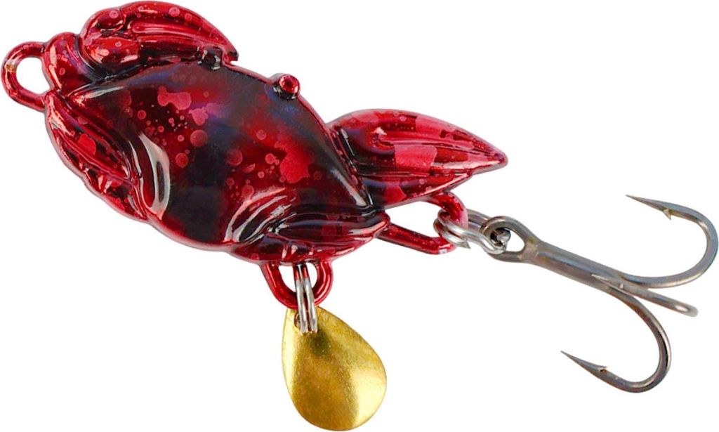 3,5 cm/10 g Metall-Krabben-Spinner-Klingenköder mit Haken, weit werfender Krabbenköder mit rotierendem Paillettenlöffel, Spinnerbait, Angelzubeh...