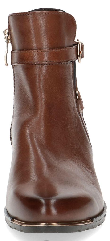 Caprice Damen Stiefelette Hochfront Riemchen glänzende Details 9-25308-43, Größe:38 EU, Farbe:Braun